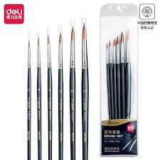 Deli Brush Set, 10 Pieces, School, Hobby & Studio Use