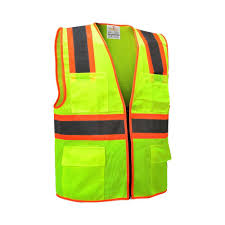 Empiral Executive Safety Vest, Size S1, 120gsm, Hi-Vis Zipper Vest with Executive Pockets for Supervisors - Yellow