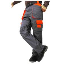 Empiral Spartan I Polycotton Cargo Work Pants, 235gsm, Small, Grey/Orange