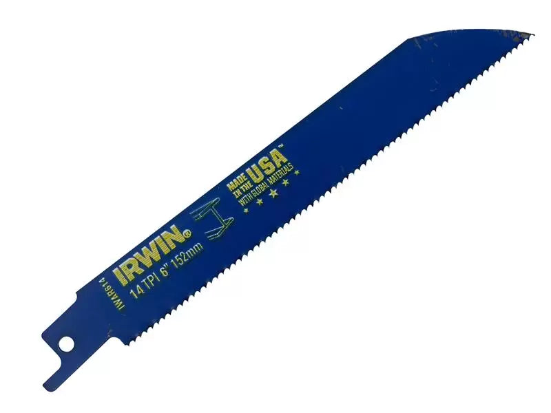 Irwin - IRW10506424 - 614R Sabre Saw Blade Metal Cutting 150mm 14 TPI Pack of 2