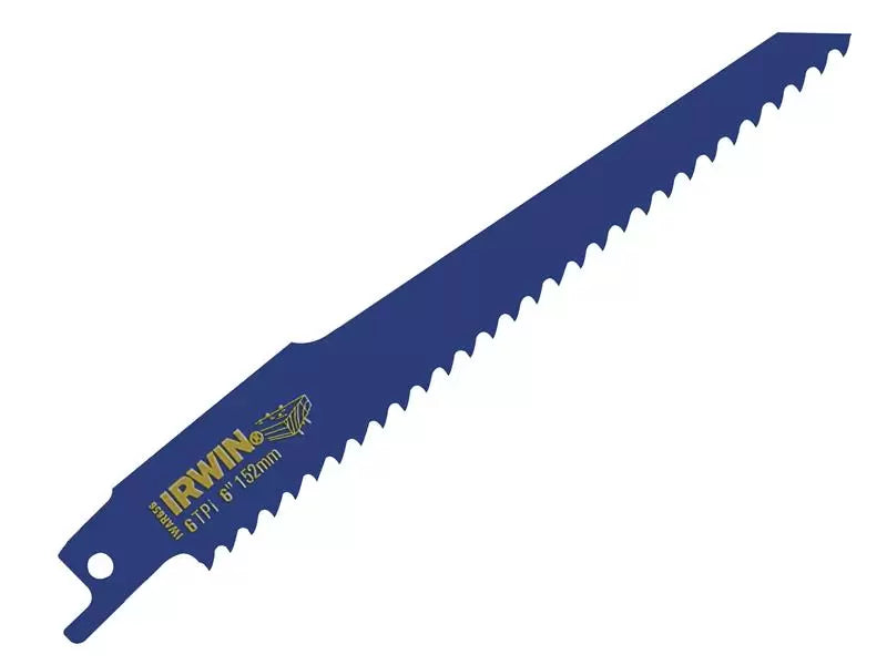 Irwin 656R Sabre Saw Blade Nail Embedded Wood Cutting 150mm Pack of 2