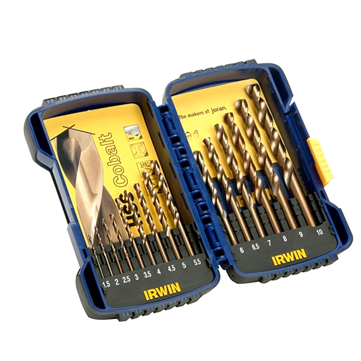 IRWIN 10503990 HSS Cobalt Drill Bit Set 15 Pieces 1.0-10.0mm