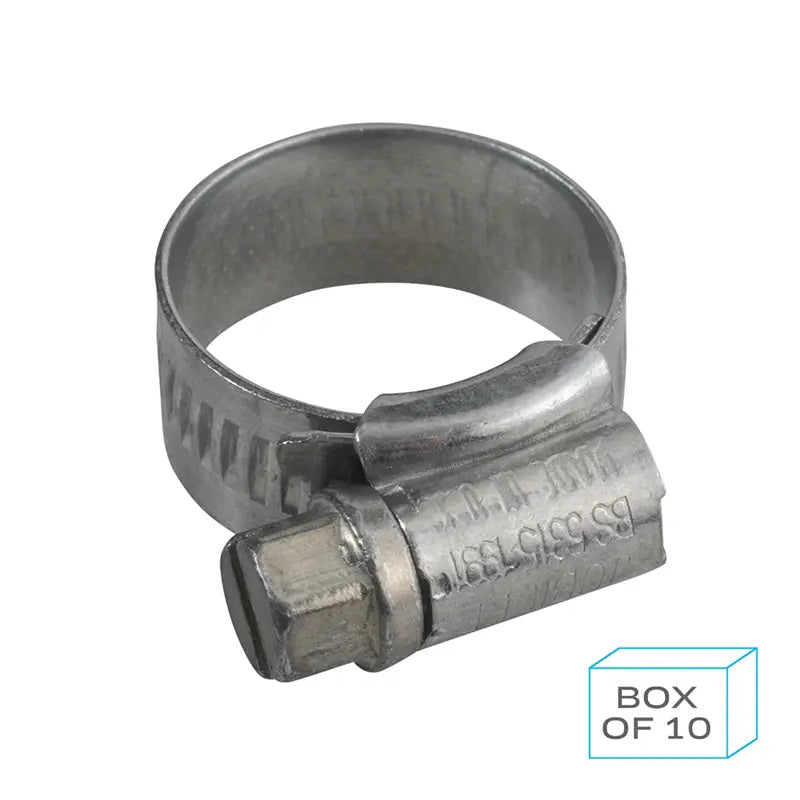 PCL JC1320/ST - Jubilee Hose Clip Size 00 (13-20mm) 304 Stainless Steel (Box of 10)