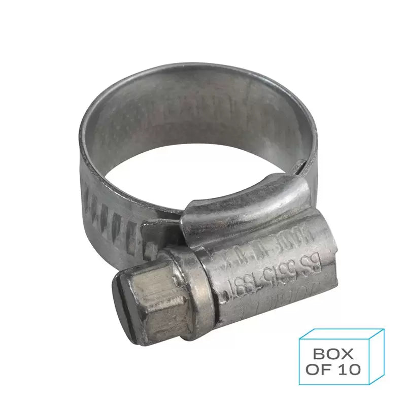 PCL JC1116/ST - Jubilee Hose Clip Size M00 (11-16mm) 304 Stainless Steel (Box of 10)