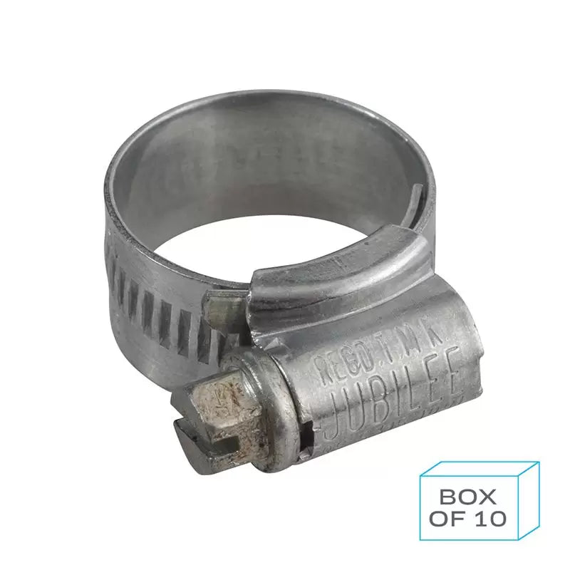 PCL JC1622/ST - Jubilee Hose Clip Size 0 (16-22mm) 304 Stainless Steel (Box of 10)