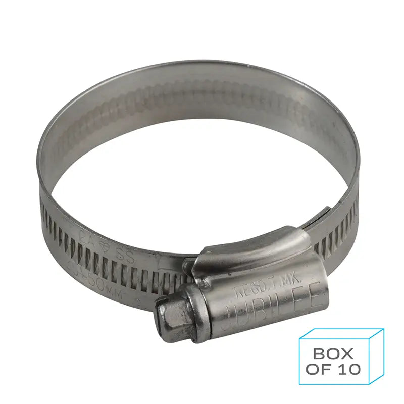 Jubilee Hose Clip Size 2A 35-50mm 304 Stainless Steel Box of 10