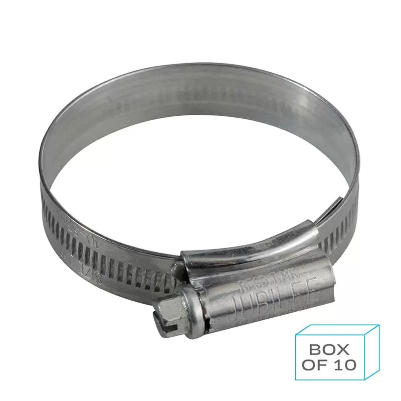 PCL JC4560/ST - Jubilee Hose Clip Size 2X (45-60mm) 304 Stainless Steel (Supplied in Box of 10)