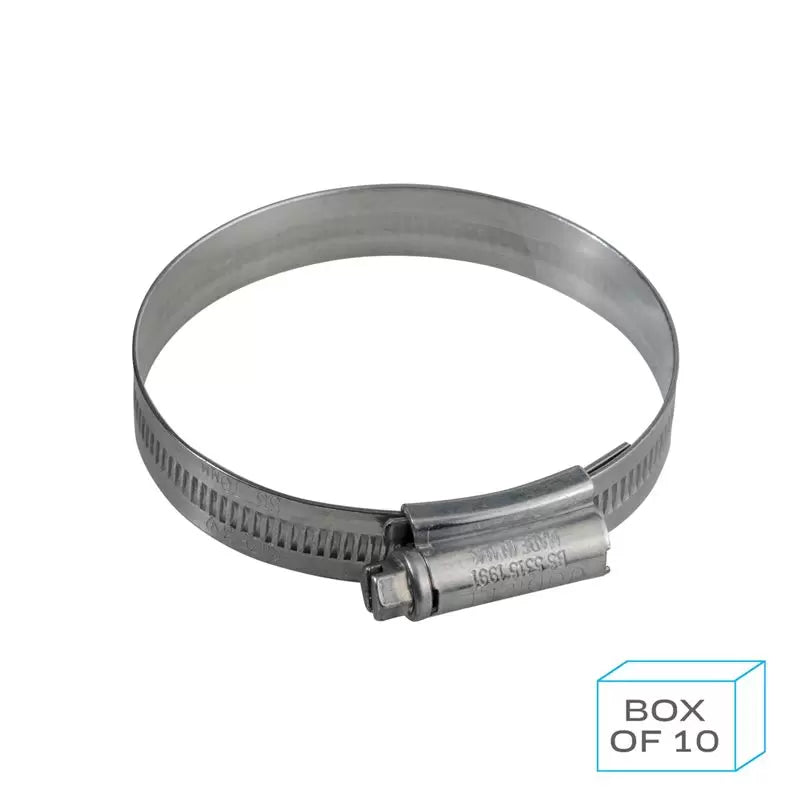 Jubilee Hose Clip Size 3 55-70mm Mild Steel Zinc Plated Box of 10