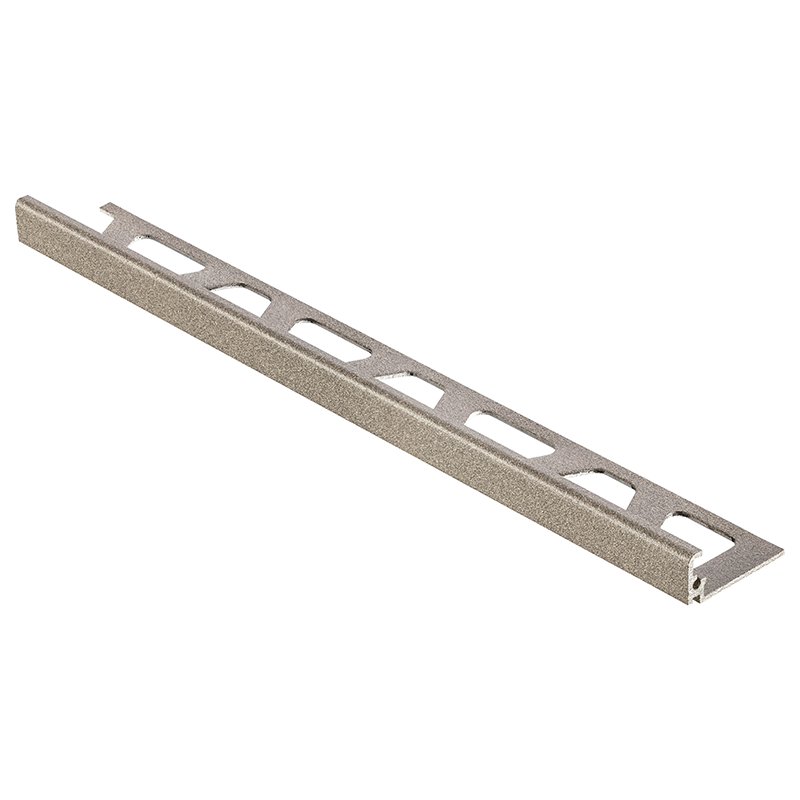 Schluter JOLLY TRENDLINE-TSSG Straight Edge Textured Natural Stone Grey Aluminium Tile Trim 2.5m