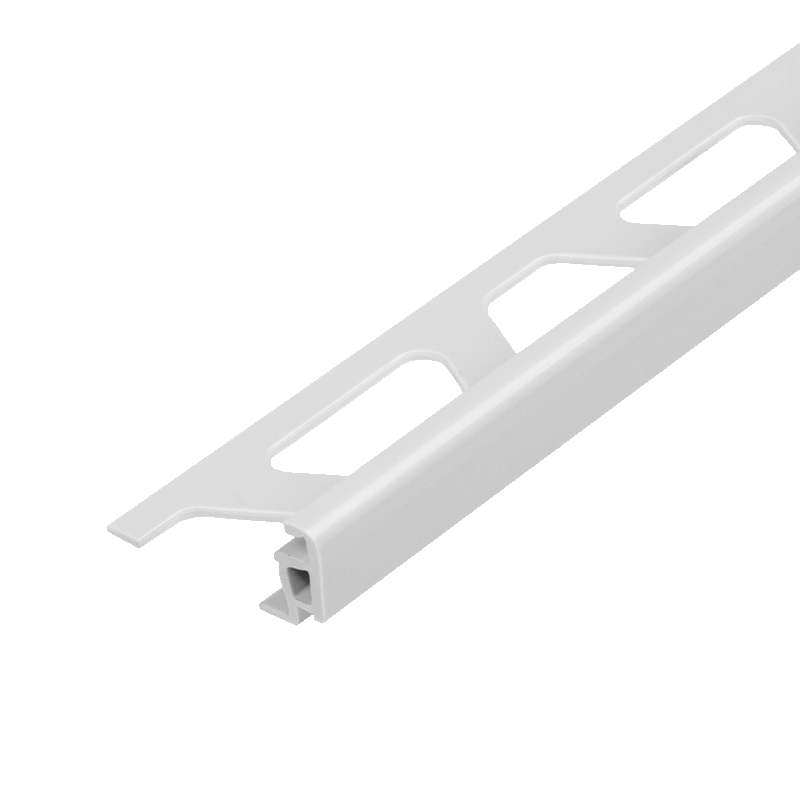 Schluter JOLLY-P Coloured PVC Straight Edge Light Grey Tile Trim 2.5m