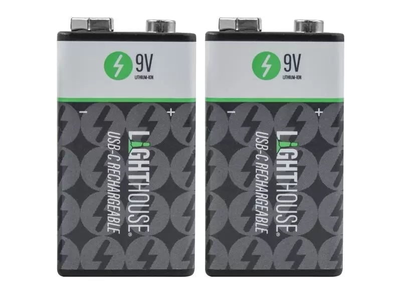 Lighthouse 9V USB-C Rechargeable Battery Pack