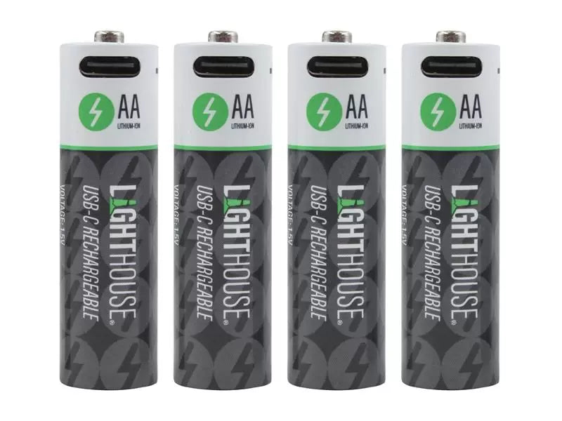 Lighthouse AA USB-C Rechargeable Battery Pack