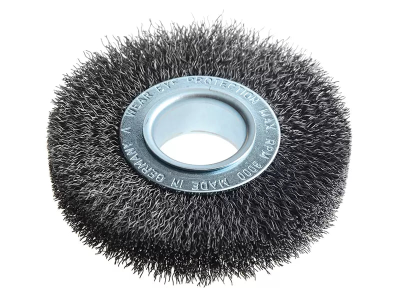 Lessmann - LES323162 - Wheel Brush D100mm x W20-22 x 30 Bore Steel Wire 0.30 + Adaptors Set 1
