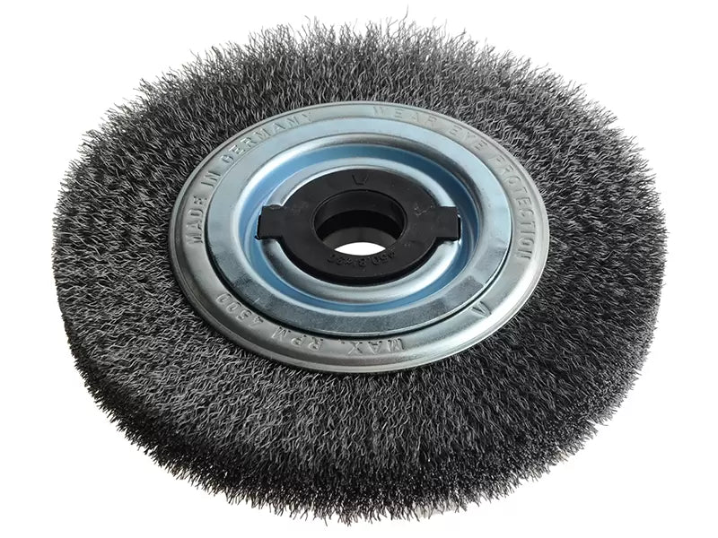 Lessmann - LES366162 - Wheel Brush D200mm x W35-40 x 80 Bore Steel Wire 0.30 + Adaptors Set 4 +1