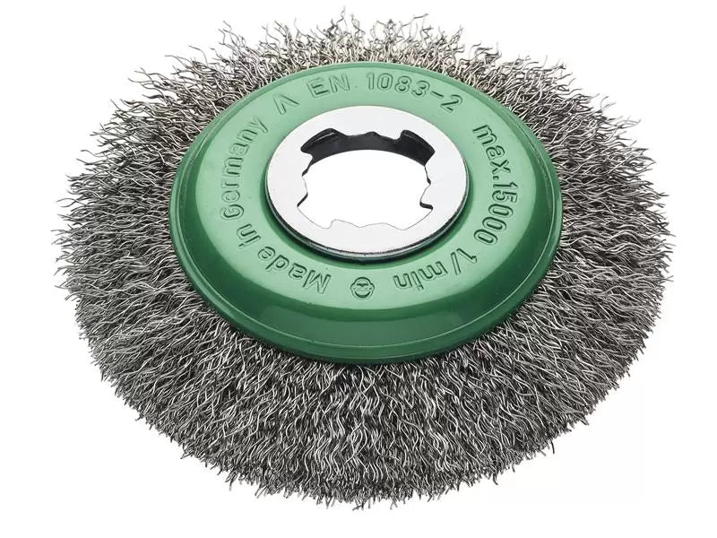 Lessmann - LES42337X - X-Lock Crimp Stainless Steel Bevel Brush 115mm Non Spark