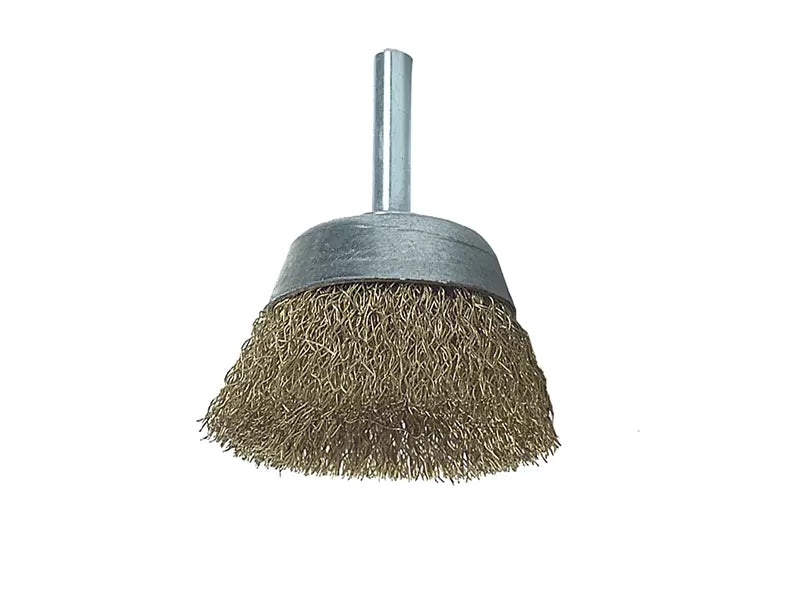 Lessmann - LES43012607 - DIY Cup Brush with Shank 50mm, 0.25 Brass Wire
