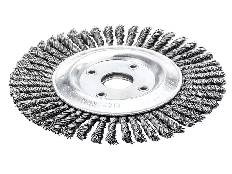 Lessmann - LES47320140 - Pipeline Brush 40 Knots 125 x 22.2mm Bore Steel Wire