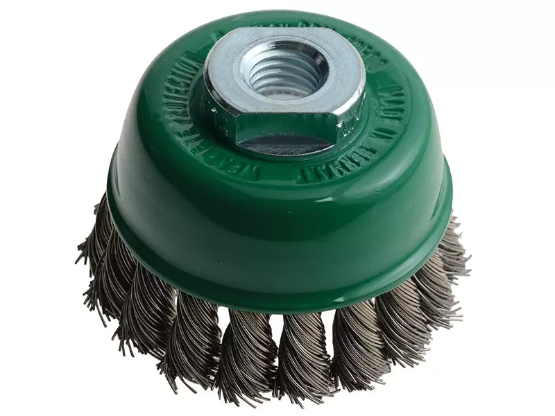 Lessmann - LES482817 - Knot Cup Brush 65mm M14x2.0, 0.50 Stainless Steel Wire
