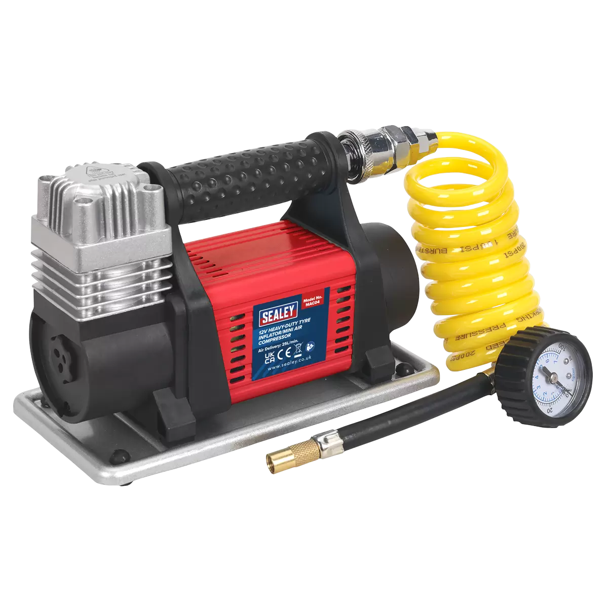 Sealey - MAC04 - Heavy-Duty Tyre Inflator/Mini Air Compressor 12V