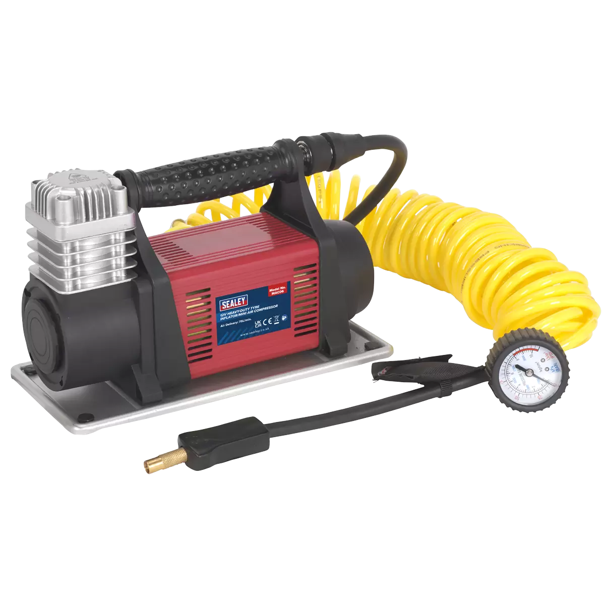 Sealey - MAC06 - Heavy-Duty Tyre Inflator/Mini Air Compressor 12V