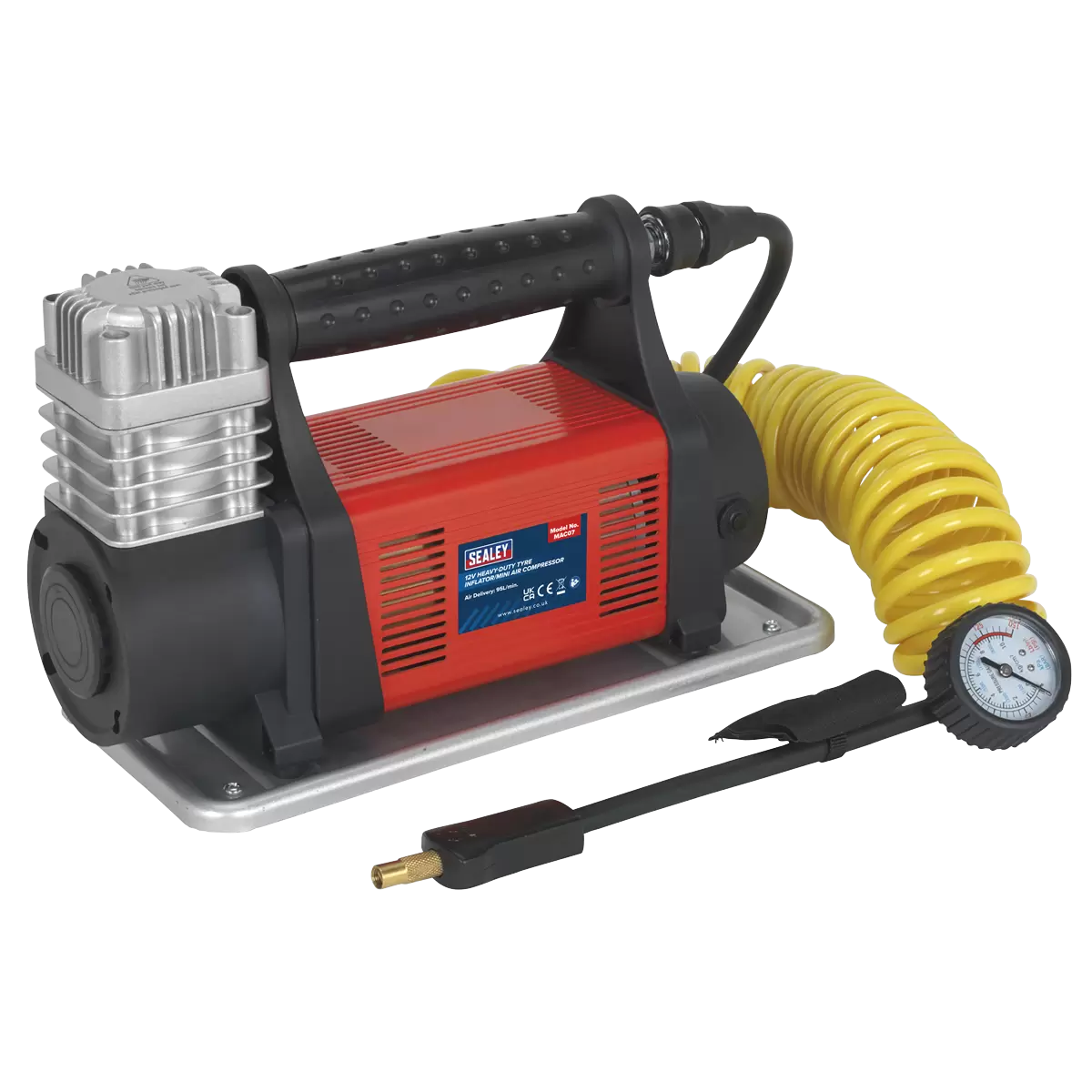 Sealey - MAC07 - Heavy-Duty Tyre Inflator/Mini Air Compressor 12V