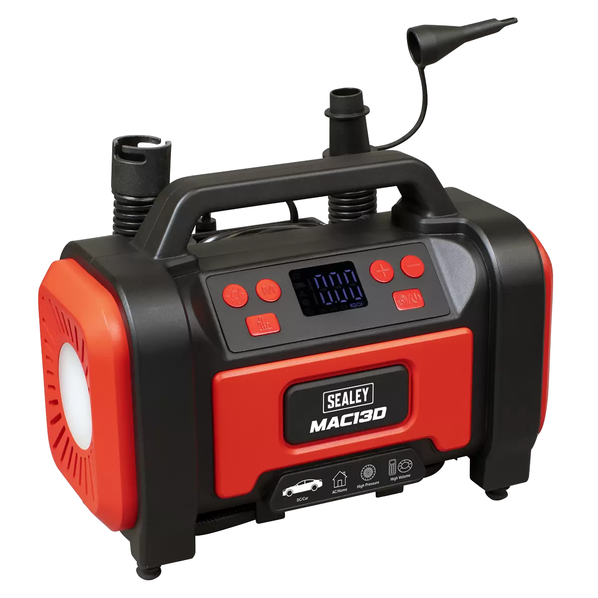Sealey - MAC13D - Tyre Inflator & High-Volume Air Pump 12V/230V AC