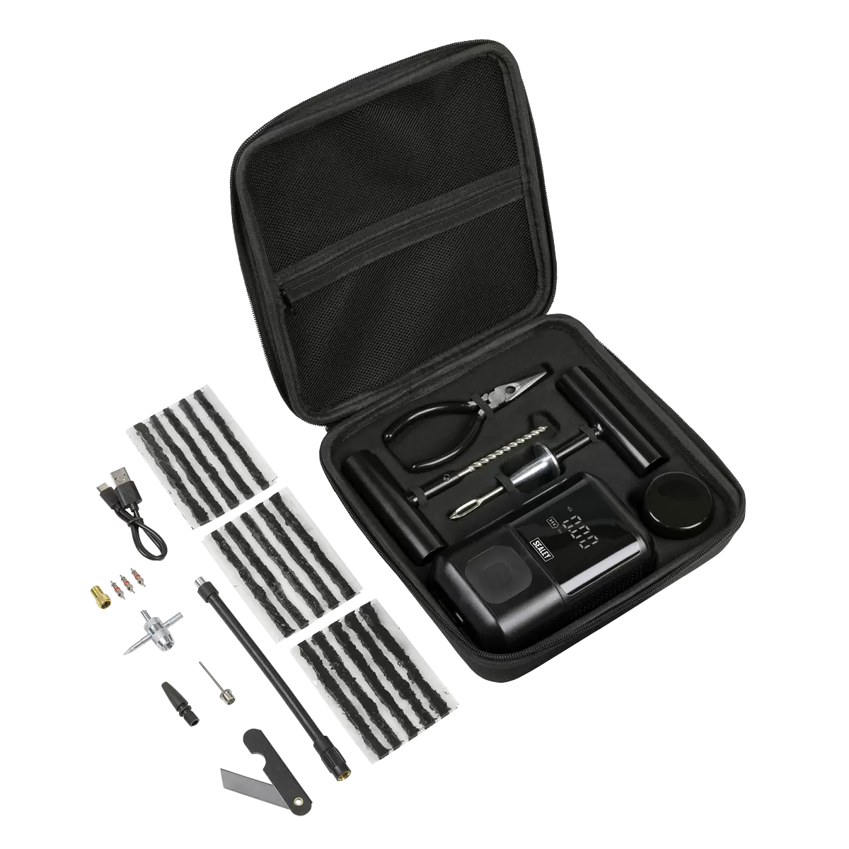 Sealey - MAC24 - Temporary Puncture Repair Kit & Rechargeable Tyre Inflator