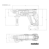 Metabo KH 18 LTX 24 18V Cordless SDS-Plus Rotary Hammer, 2.6kg, 3-Mode, with 2x 4.0Ah Batteries, Charger & Case