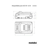 Metabo 18V LiHD Battery Pack, 4.0Ah