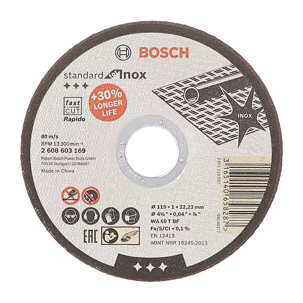Bosch Inox Rapido Cutting Disc for Stainless Steel - 115mm | 2608603169