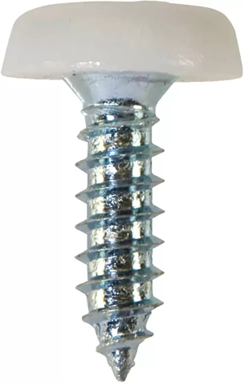 Workshop Warehouse NP16 Number Plate Screws No.10 x 18mm White