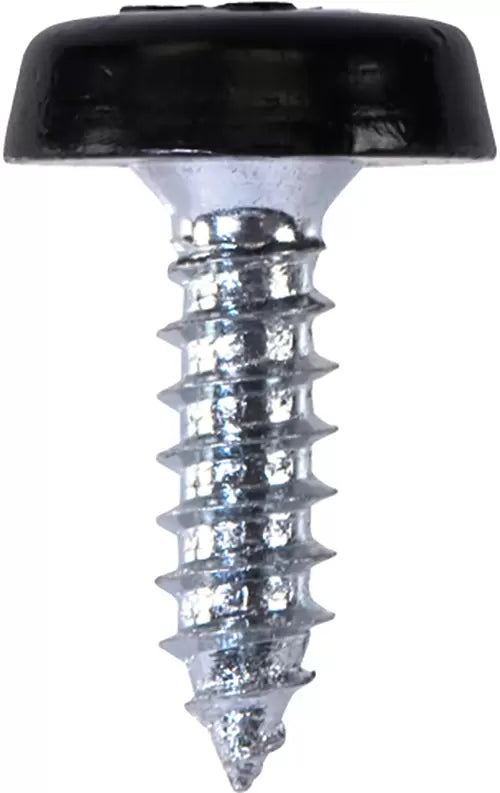 Workshop Warehouse NP18 Number Plate Screws No.10 x 18mm Black