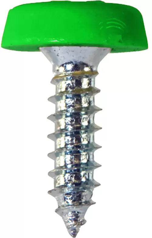 Workshop Warehouse NP39 Number Plate Screws No.10 x 18mm Green
