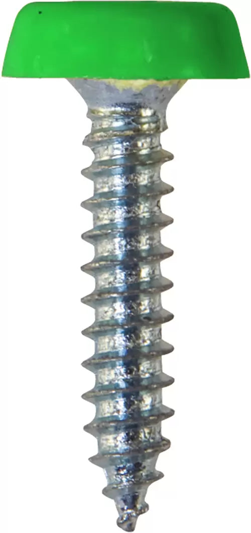 Workshop Warehouse NP40 Number Plate Screws No.10 x 24mm Green