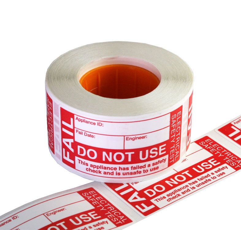 Roll of 200 Failed Labels