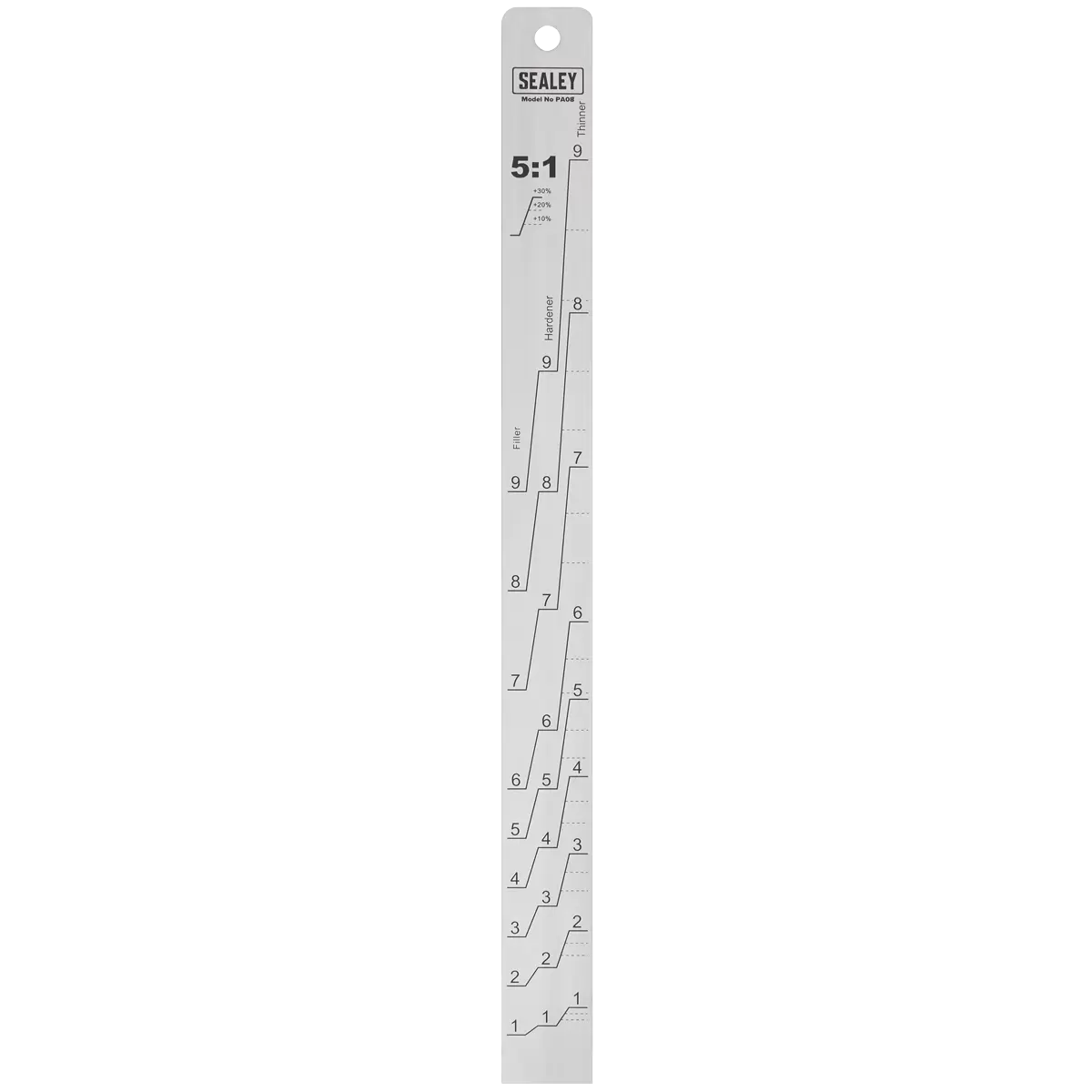 Sealey - PA08 - Aluminium Paint Measuring Stick 5:1/5:3