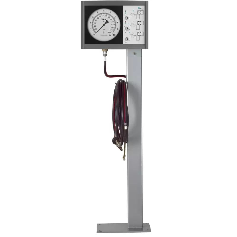 PCL PM1H02 - Post Meter 0-140 psi & 0-10 bar 7.6m Co-Axial Hose & Straight Air Connector (CH2)