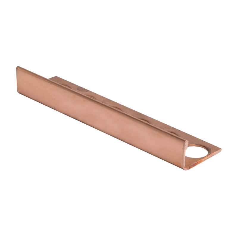 PREMTOOL Contract Metal Square Edge Bright Gold Aluminium Tile Trim 2.5m