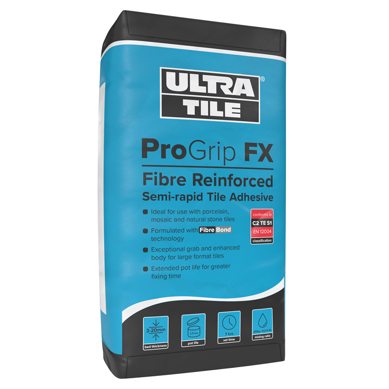 Ultra Tile ProGrip FX S1 Adhesive Grey 20kg