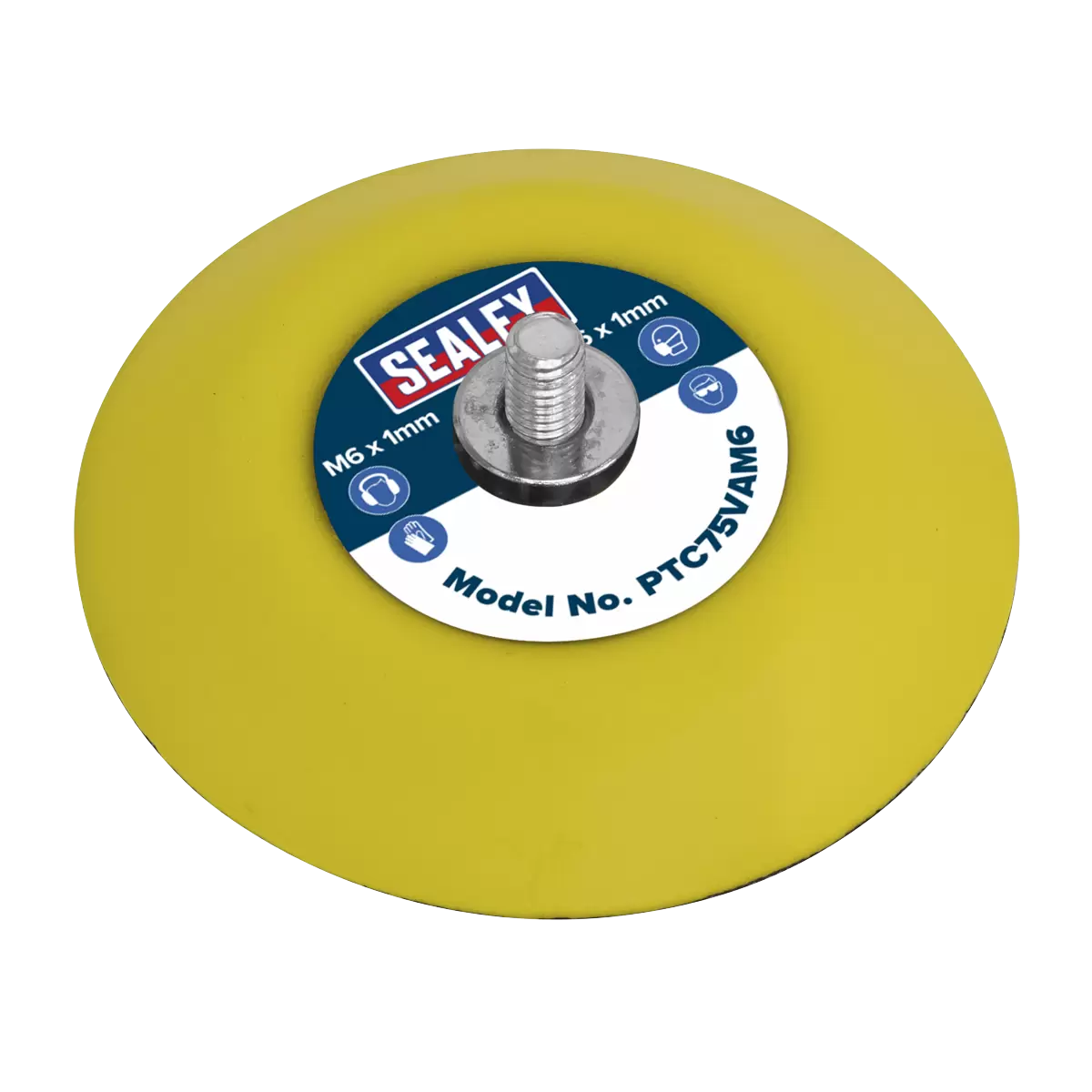 Sealey - PTC75VAM6 - 71mm Hook-and-Loop Backing Pad M6 x 1mm