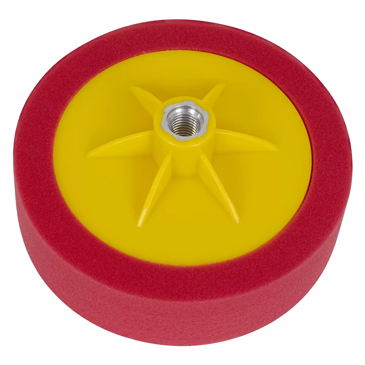 Sealey - PTC/CH/M14-R - 150 x 50mm Buffing & Polishing Foam Head M14 x 2mm - Red/Ultra-Soft