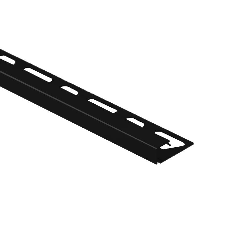 Schluter QUADEC-AC Color Coated Aluminium Square Edge Graphite Black Tile Trim 2.5m