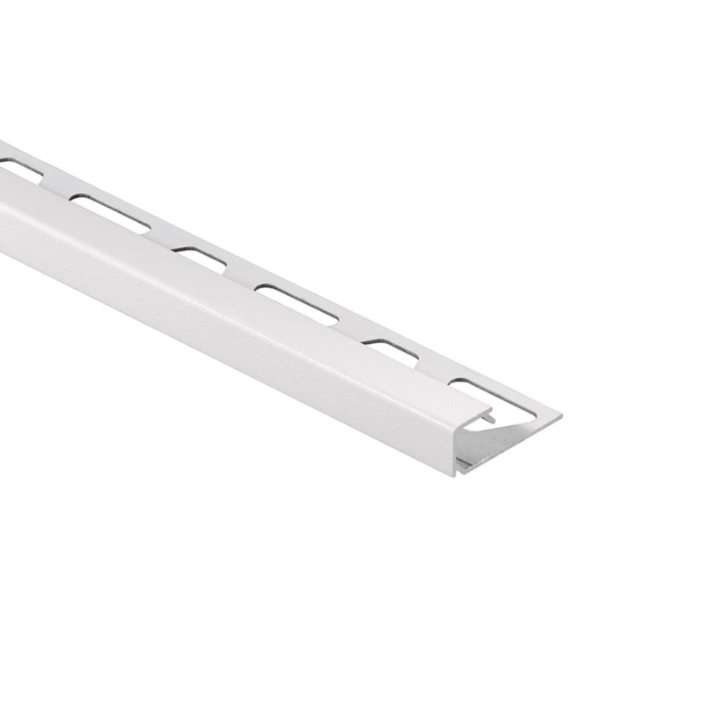 Schluter QUADEC-AC Color Coated Aluminium Square Edge Matt Brilliant White Tile Trim 2.5m