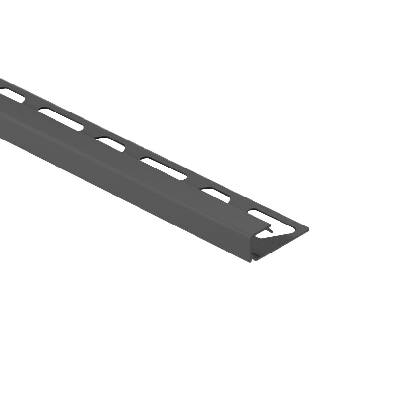 Schluter QUADEC-AC Color Coated Aluminium Square Edge Quartz Grey Tile Trim 2.5m