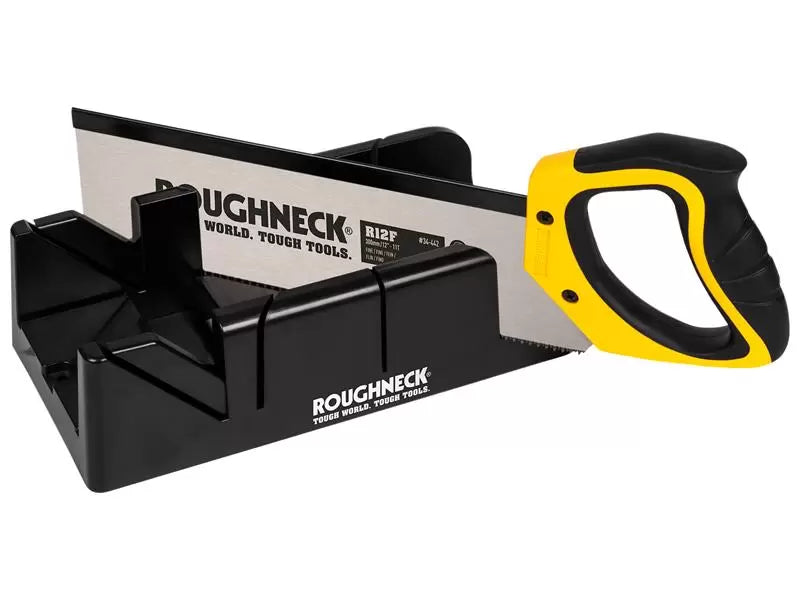 Roughneck - ROU34490 - Mitre Box & Hardpoint Tenon Saw Set 300mm (12in)