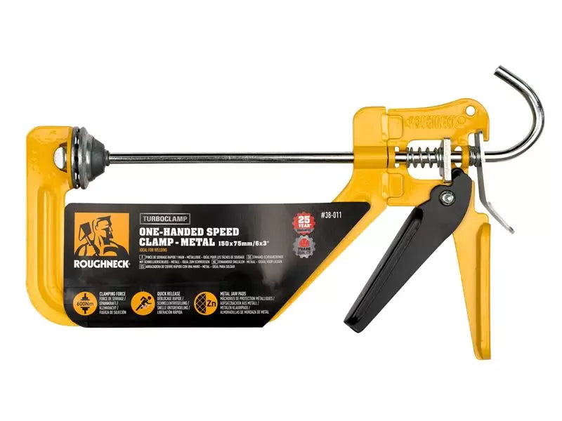 Roughneck - ROU38011 - TurboClamp™ One-Handed Speed Clamp - Metal Jaws 150mm (6in)