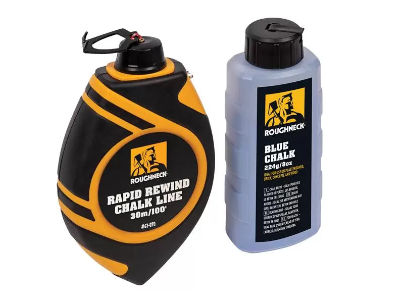 Roughneck - ROU43070 - Rapid Rewind Chalk Line Reel Set 30m
