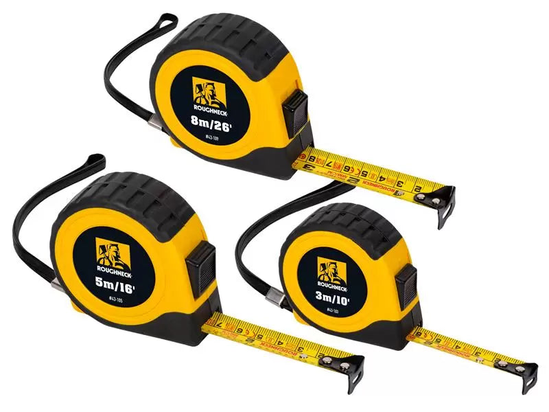 Roughneck - ROU43100 - E-Z Read® Tape Measure Set, 3 Piece