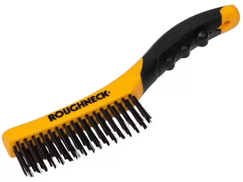 Roughneck - ROU52044 - Shoe Handle Wire Brush Soft Grip 255mm (10in)