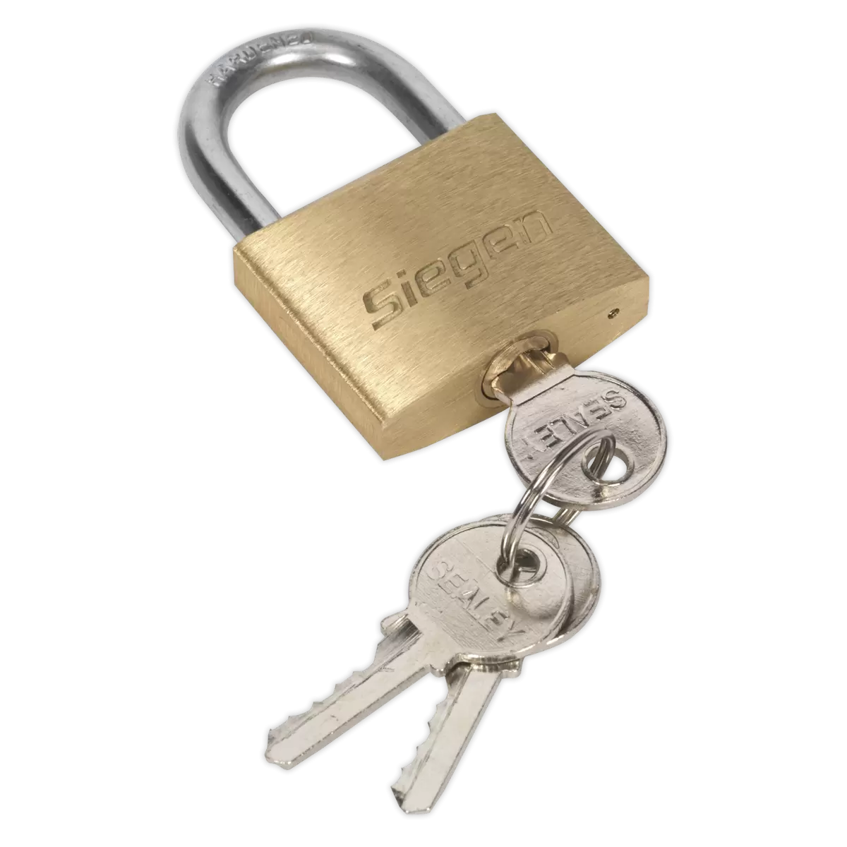 Sealey - S0987 - Siegen Brass Body Padlock with Brass Cylinder 40mm